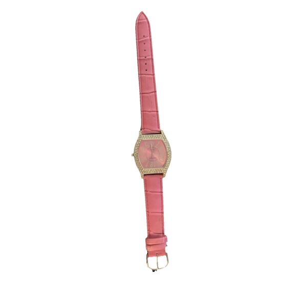 Sergio Valente Watch Women Pink Stainless Steel Rhinestone Bling Not Tested - Picture 1 of 9